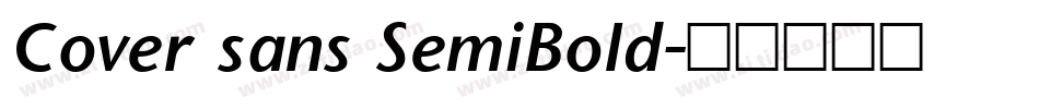 Cover sans SemiBold字体转换